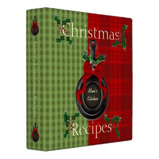Iron Skillet Tartan Plaid Christmas Recipe Binder