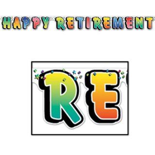 Happy Retirement Streamer   Childrens Party Decorations
