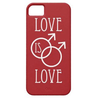 Love is Love (Male) Red iPhone 5 Cases