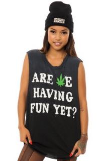 UNIF Women's Fun Yet Tee Extra Small Black Fashion T Shirts