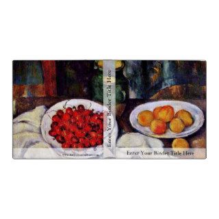 Still Life With Cherries And Peaches By Paul Cézan 3 Ring Binders