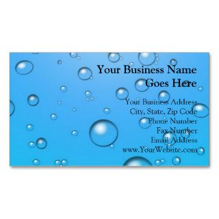 Clear Bubbles, Blue Water Business Cards