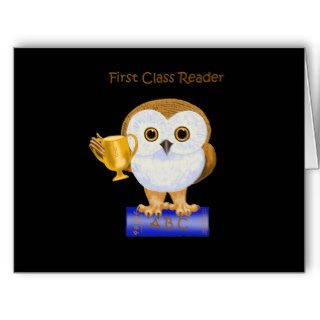 First Class Reader Greeting Cards