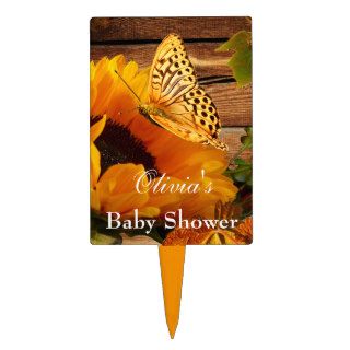 Cake Topper Baby Shower Country Fall Autumn Flower