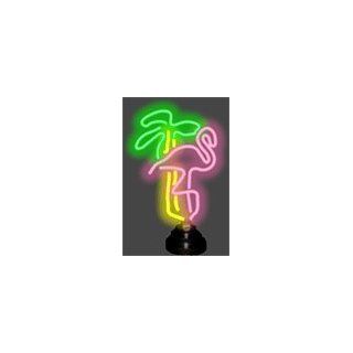 Flamingo and Palm Tree Neon Sculpture