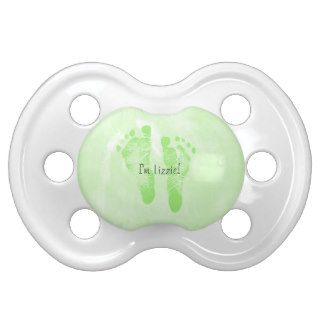 Cute Baby Footprints New Baby Announcements Pacifier