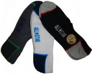 Men's Converse 3 Pack of Low Cut Socks Shoe Size 6 12 Black,white,grey (#112) Clothing