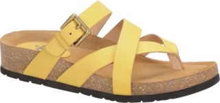 Womens Sofft Brooke   Ochre Yellow Leather Sandals