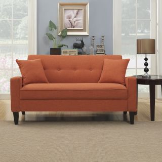 Portfolio Ellie Orange Linen Sofa