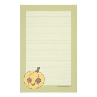 Cute Pumpkin  Halloween Note Paper Stationery