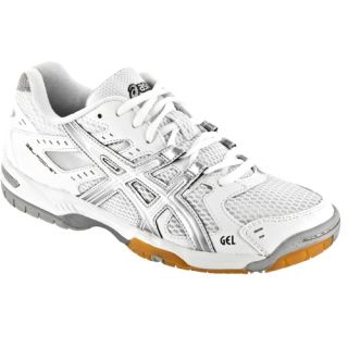 ASICS GEL Rocket 6 ASICS Womens Indoor, Squash, Racquetball Shoes White/Silver