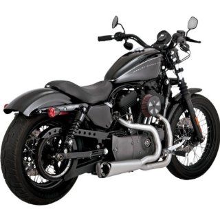 Vance & Hines Competition Series 2 Into 1 Exhaust System   Black , Color Black 75 114 9 Automotive