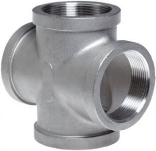 Stainless Steel 304 Cast Pipe Fitting, Cross, MSS SP 114, 1/8" NPT Female Industrial Pipe Fittings