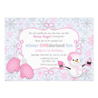Custom Winter One derland 1st Birthday Invitation