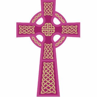 Pink Celtic Cross Photo Sculpture