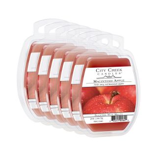 City Creek Candles Set of 6 Wax Melts Macintosh Apple, Red