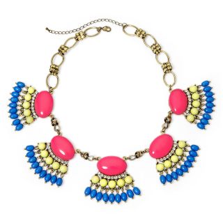 Mixit Gold Tone Multicolor Bead Statement Necklace