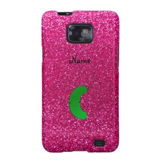 Personalized name pickle pink glitter samsung galaxy s2 cover