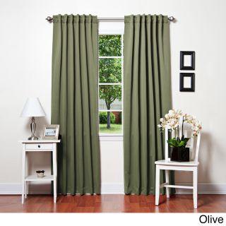 None Insulated Thermal Blackout 84 inch Curtain Panel Pair Green Size 52 x 84