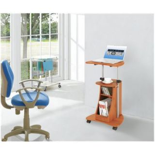 Computer Stand Techni Mobili Mobile Notebook Computer Cart with Storage   Wood