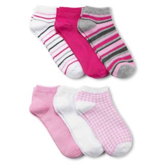 6 pk. Low Cut Socks, Pink, Womens