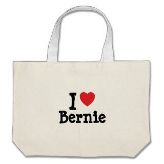 I love Bernie heart T Shirt Bags