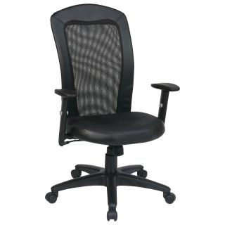 Office Star Products Work Smart Leather Seat Chair