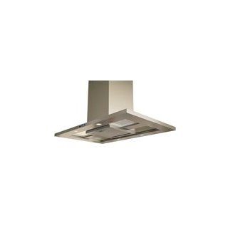 Zephyr ZMD E42AS 715 CFM 42 Inch Wide Glass Island Range Hood with DCBL Suppression System, Bloom, Stainless Steel Appliances
