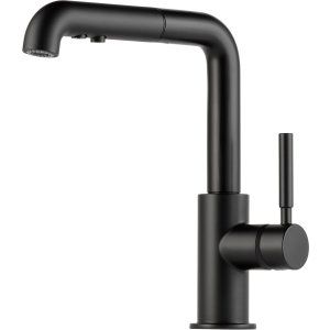 Delta Faucet 63220LF BL Matte Black Solna Single Handle Pull Out Kitchen Faucet