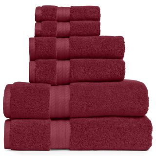 ROYAL VELVET Egyptian Cotton Solid 6 pc. Bath Towel Set, Claret