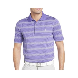 Izod Golf Short Sleeve Feeder Striped Polo, Blue, Mens