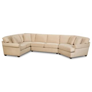 Possibilities Roll Arm 3 pc. Left Arm Sofa Sectional, Champagne