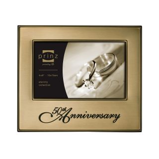 Timeless Love Anniversary Metal 4x6 Picture Frame, Gold
