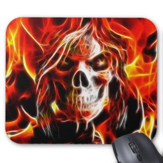 Witch Fiery Skull Mousepads
