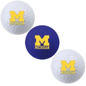 Michigan Wolverines Team Golf 3pk Golf Ball Set