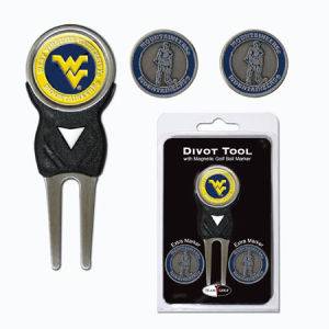 West Virginia Mountaineers Team Golf Divot Tool and Markers