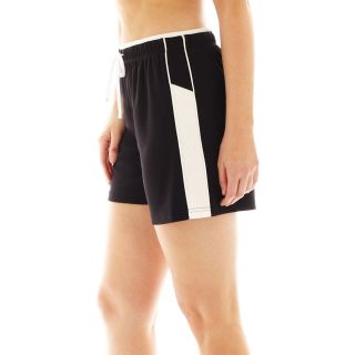 Made For Life Piped Mesh Shorts, Black/White, Womens