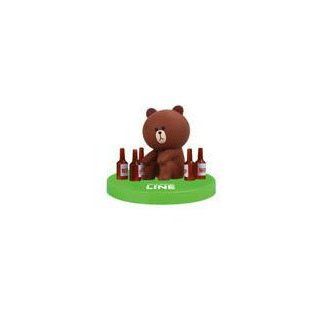 Takara Tomy LINE Phone App Character Mascot Part 2 Figure with Base ~2"   Brown Version A Toys & Games