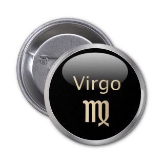 Virgo zodiac astrology star sign, zodiac button