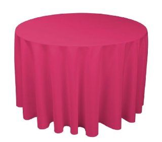 108 inch Round Fuchsia Tablecloth (Polyester)  