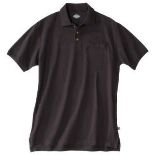 Dickies Mens Relaxed Fit Mini Pique Polo   Black XL
