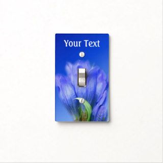 Blue Gentian Flower Nature Light Switch Cover