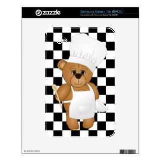 Cute Little Chef Costume Teddy Bear Cartoon Samsung Galaxy Tab Skin