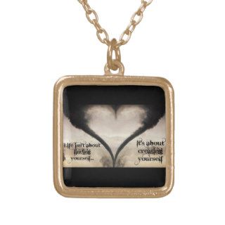 Life Isn't About Finding Yourself Heart Tornado Custom Necklace