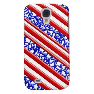 Red White Stripes Blue Star Background Samsung Galaxy S4 Covers