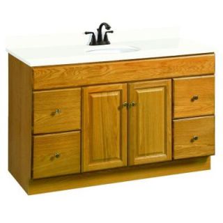Design House Claremont 48 in. W x 21 in. D Vanity Cabinet Only Unassembled in Honey Oak 531491