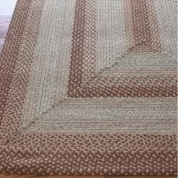 nuLOOM Handmade Cotton Fabric Braided Rust Lodge Rug (7'6 x 9'6) Nuloom 7x9   10x14 Rugs