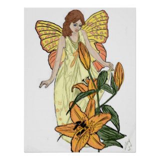 Tiger Lily Fairy Print