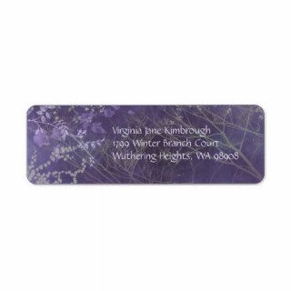 Wuthering Heights in Purple and Green Custom Return Address Label
