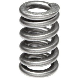Heavy Duty Compression Spring, Chrome Silicon Steel Alloy, Inch, 0.625" OD, 0.110 x 0.126" Wire Size, 1" Free Length, 0.85" Compressed Length, 94.5lbs Load Capacity, 630lbs/in Spring Rate (Pack of 5)